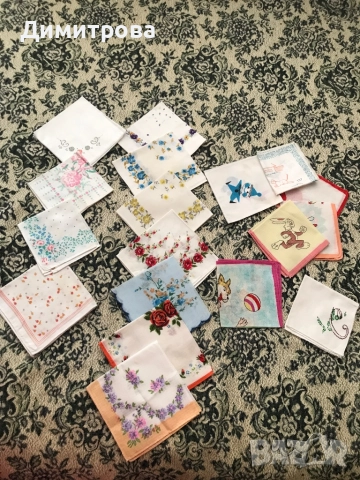 Носни кърпички - мъжки, дамски и детски - памучни, копринени и жарсе, снимка 3 - Други стоки за дома - 11722258