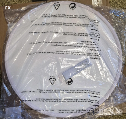 Лампа за таван кръг 60см 56w LED, дистанционно с топла- бяла светлина, снимка 6 - Лед осветление - 52925411