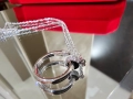 CARTIER Nail Juste un Clou Silver Diamonds Pendant Дамско Колие Пирон, снимка 9