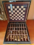 Луксозна кутия с настолни игри шах,табла,карти,домино,зарове, снимка 3