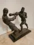 Статуетка боксьори бронз масив фигура , снимка 2