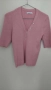 Плетена блуза с къс ръкав в розово, размер Л, снимка 2