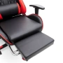 Ергономичен геймърски стол с функция за масаж и подложка за крака - червен, снимка 13