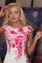 Рокля “Pink Blossom Art” – елегантна бяла рокля с розови флорални мотиви арт.0642, снимка 3