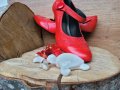 Изисканост към облеклото Ви с дамски обувки,изработени от естествена кожа в актуален червен цвят, снимка 10