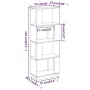 vidaXL Библиотека/разделител за стая, 51x25x132 см, бор масив, снимка 8