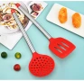 Комплект силиконови кухненски прибори с метални дръжки (7 части), снимка 4