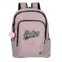Ученическа раница, с ключодържател  Pon Pon, 31х15х43 см, Розова с брокат, снимка 2