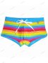 Мъжки бански шорти Rainbow fashion tethered slim Boxer , снимка 4