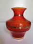 Ваза червено стъкло с позлата вис.10 см, снимка 1