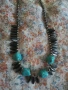 Гердан от естествен тюркоаз и хематит, снимка 2