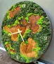 Часовник от маслина и скандинавски мъх , снимка 2