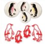 Пингвин Пингвини пластмасова форма форми сет щампа печат печати резец резци декор торта фондан, снимка 1 - Форми - 42252141