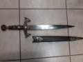 Красив тамплиерски меч кинжал,кортик,кама,нож, снимка 8