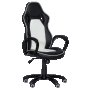 Геймърски стол Carmen 7502 - бял-черен ПРОМО, снимка 1 - Столове - 39166133