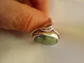 Уникален сребърен пръстен с нефрит , снимка 5