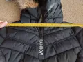 Черно късо зимно яке с естествен пух, снимка 8