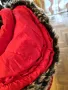 Зимно червено яке с пухкава яка, снимка 8