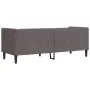 vidaXL Диван Chesterfield с 3 седящи места, сив, kunstnahast, снимка 6