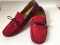 IZAC 41 червени мокасини естествена кожа ръчна изработка, снимка 7