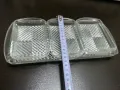 старо стъклено плато поднос с чинийки , снимка 3