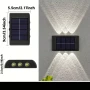 Соларна стенна лампа, 6 LED, автоматично нощно активиране, снимка 2