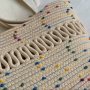 Плетена чанта тип кошница Beige, снимка 13