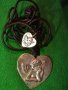ПОСРЕБРЕН БЕЛ ЕПОК ВИНТИДЖ СЪРЦЕВИДЕН АРТ МЕДАЛЬОН с АМУРЧЕ 34635 , снимка 7
