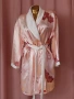 L/XL Сатенен розов халат на цветя , снимка 1