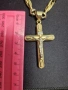 Златен синджир с кръст 24 грама 585, снимка 4