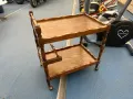 094 помощна масичка с колелца 60 / 40см от масивно дърво (дърворезба) -цена 85 лв  -60 см височина  , снимка 3