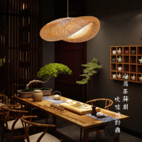 Висяща лампа от скандинавско дърво бамбукови тела висяща лампа японски стил, снимка 2 - Лампи за таван - 36171168
