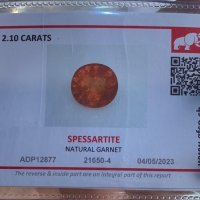 Спесартин (спесартит) (натурален гранат), сертификат от Швейцария, нетретиран, видео, снимка 4 - Други - 40980392