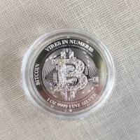 2023 1oz Niue $2 NZD биткойн сребърна монета BU , снимка 5 - Нумизматика и бонистика - 44717234