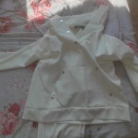 Бял комплект с блуза и панталон, снимка 3 - Комплекти - 39193883