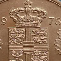 Монета 5 крони 1976г. Дания Маргрет втора за КОЛЕКЦИОНЕРИ 40425, снимка 3 - Нумизматика и бонистика - 42697298