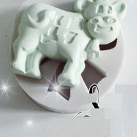 Крава със звънче дълбок силиконов молд форма фондан гипс шоколад декор , снимка 2 - Форми - 42159180