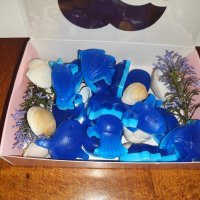 Ръчно изработени сапунчета с морски животни в подаръчна кутия , снимка 4 - Декорация за дома - 44358739