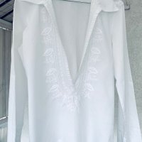 Много красива бяла блуза B. JOUNG, снимка 12 - Корсети, бюстиета, топове - 41622222