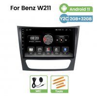 Мултимедия, Mercedes, E Class, Двоен дин, Мерцедес, W211, E200, E220, E270, Е320, Android, Е клас, снимка 4 - Аксесоари и консумативи - 34014952