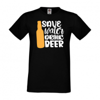 Мъжка тениска Save Water Drink Beer 5,Бира,Бирфест,Beerfest,Подарък,Изненада,Рожден Ден, снимка 10 - Тениски - 36387465