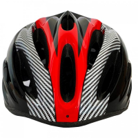Каска, за колело, черно с червено, Аеродинамична, снимка 1 - Скейтборд, ховърборд, уейвборд - 35889644