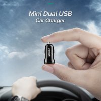 Ugreen Универсално мини зарядно за автомобил 5V/4.8A, два USB порта, снимка 5 - Зарядни за кола - 41811632