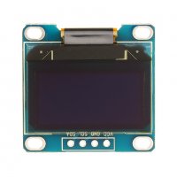 0,96 инча 4-пинов IIC I2C OLED дисплей модул 12864 / жълт + син, снимка 4 - Друга електроника - 35807012