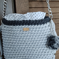 Дамски луксозни плетени чанти ръчно изработени , снимка 2 - Чанти - 34820731