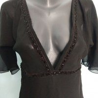 Официална блуза тип туника от шифон  "Vero Moda"® / унисайз, снимка 2 - Корсети, бюстиета, топове - 36149090