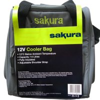 Нова хладилник чанта, Sakura 12V подходяща за автомобил, мотоциклет, лодка и пътуване, 14 литра прен, снимка 6 - Аксесоари и консумативи - 41624116