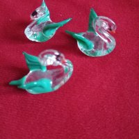 Стъклени миниатюри на слончета, костенурки, лебеди, снимка 1 - Декорация за дома - 40201949