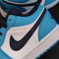 Nike Air Jordan 1 Low unc сини обувки маратонки размер 43 номер 42 налични маратонки нови ниски, снимка 16 - Маратонки - 39190651
