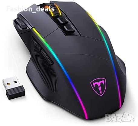 Нова Безжична Bluetooth геймърска мишка/ USB-C/Подсветка/Лаптоп, снимка 1